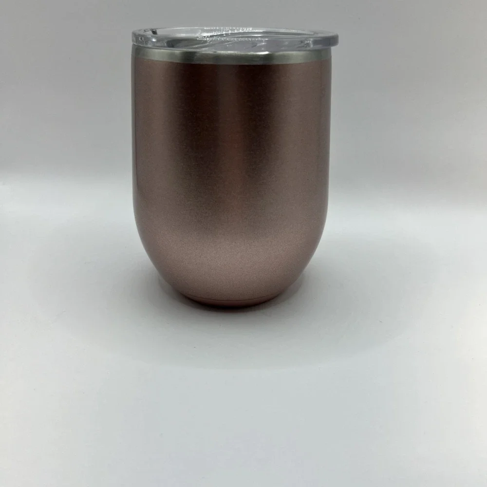 Swig Life Stemless Wine‎ Cup Tumbler in Shimmer Rose Gold (12 oz) - Picture 4 of 9